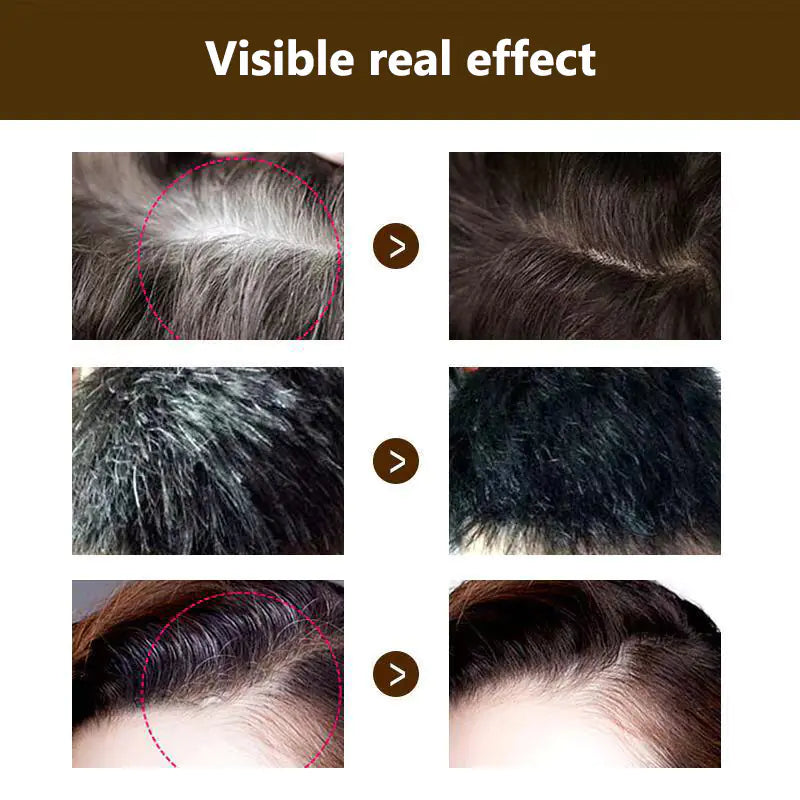 Black Brown Temporary Hair Color Cream for Gray Coverage