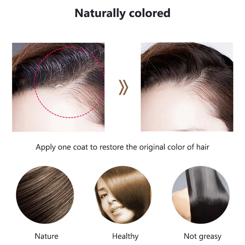 Black Brown Temporary Hair Color Cream for Gray Coverage
