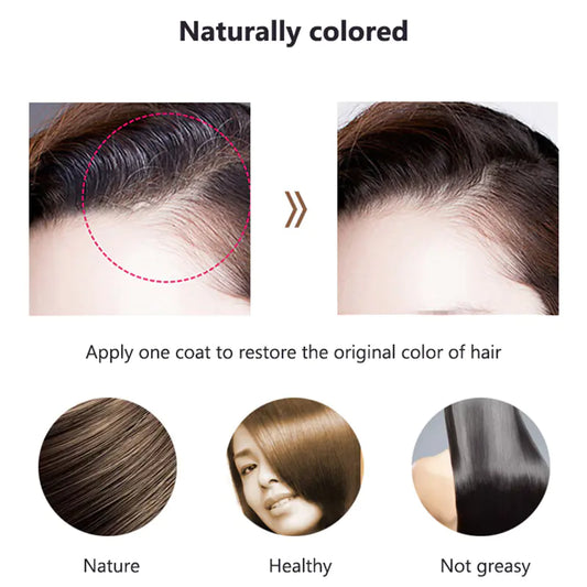Black Brown Temporary Hair Color Cream for Gray Coverage